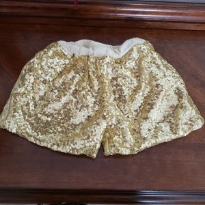 Gold Sparkle Girl Shorts
